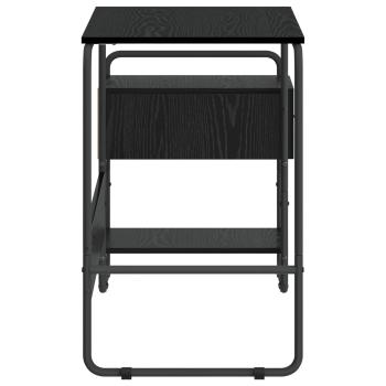 Schreibtisch mit Stauraum Schwarz Eichen-Optik