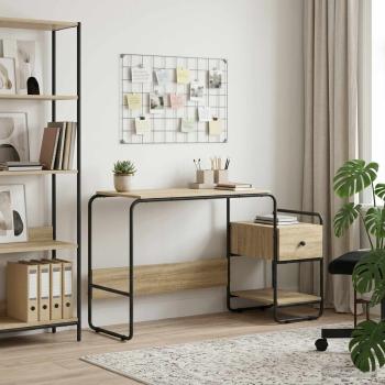 ARDEBO.de - Schreibtisch mit Stauraum Sonoma-Eiche 131,5 x 50 x 75,5 cm