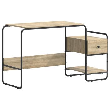 Schreibtisch mit Stauraum Sonoma-Eiche 131,5 x 50 x 75,5 cm