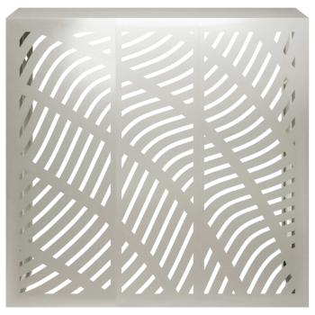 Klimaanlagenabdeckung Silber 110 x 50 x 105 cm Edelstahl