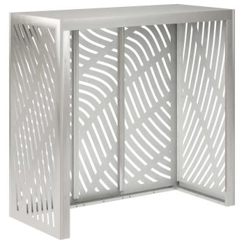 Klimaanlagenabdeckung Silber 110 x 50 x 105 cm Edelstahl
