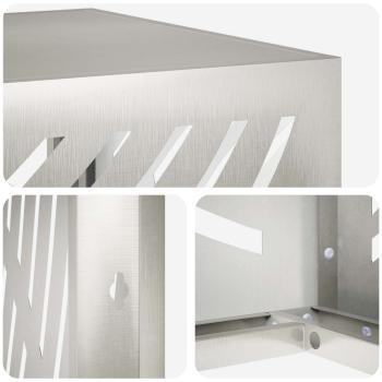 Klimaanlagenabdeckung Silber 110 x 50 x 105 cm Edelstahl