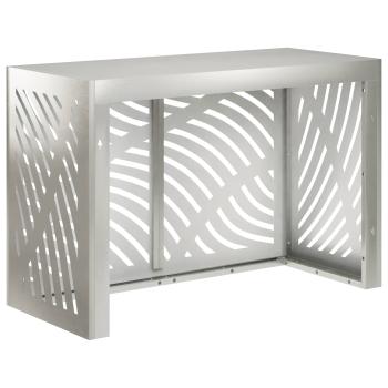 Klimaanlagenabdeckung Silber 90 x 40 x 60 cm Edelstahl