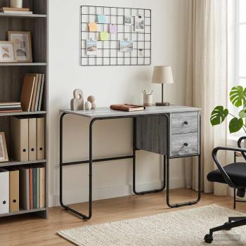 ARDEBO.de - Schreibtisch mit Stauraum Sonoma-Grau 100 x 50 x 75 cm