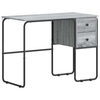 Schreibtisch mit Stauraum Sonoma-Grau 100 x 50 x 75 cm
