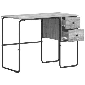 Schreibtisch mit Stauraum Sonoma-Grau 100 x 50 x 75 cm