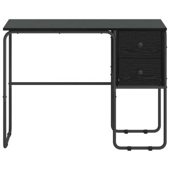 Schreibtisch mit Stauraum Schwarz Eichen-Optik 100 x 50 x 75 cm