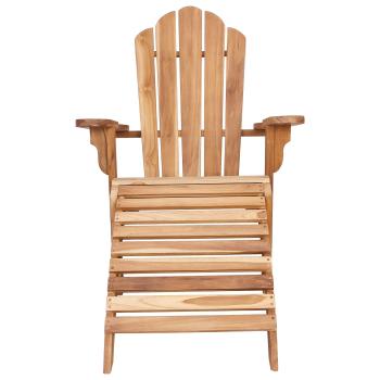 Garten-Adirondack-Stuhl mit Fußstütze Natur Massivholz Teak