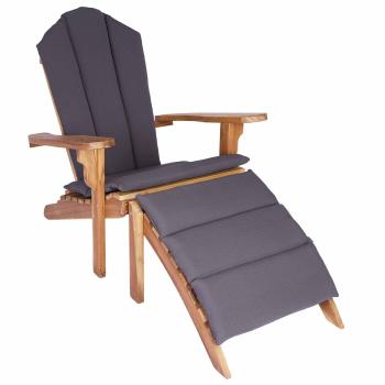 Garten-Adirondack-Stuhl mit Fußstütze Natur Massivholz Teak