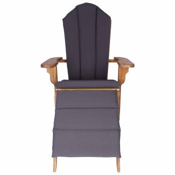 Garten-Adirondack-Stuhl mit Fußstütze Natur Massivholz Teak