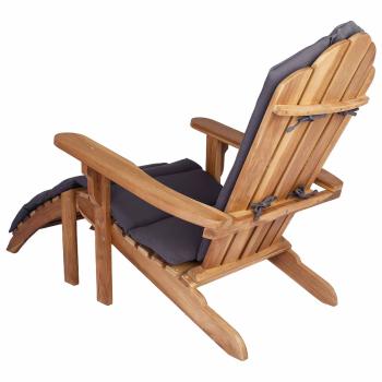 Garten-Adirondack-Stuhl mit Fußstütze Natur Massivholz Teak