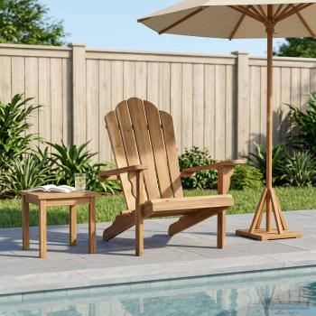 ARDEBO.de - Garten-Adirondack-Stuhl Natur Massivholz Teak
