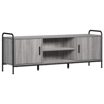 ARDEBO.de - TV-Schrank 133 x 33 x 50 cm Sonoma-Grau Holzwerkstoff