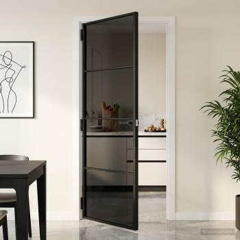 ARDEBO.de - Interior Tür 83 x 201,5 cm Verbautes Glas und Aluminium