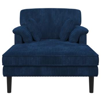 Chaiselongue Marineblau Cordstoff