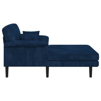 Chaiselongue Marineblau Cordstoff