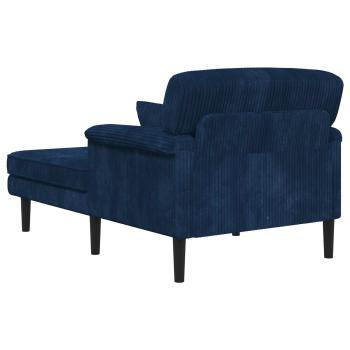 Chaiselongue Marineblau Cordstoff