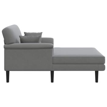 Chaiselongue Dunkelgrau Samt