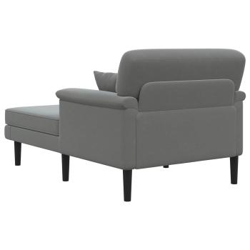 Chaiselongue Dunkelgrau Samt