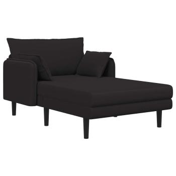 Große Chaiselongue Schwarz Bouclé