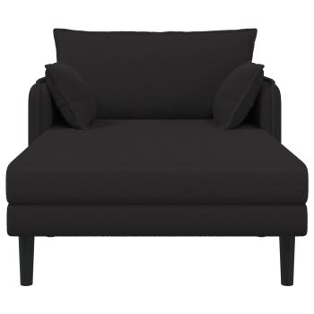 Große Chaiselongue Schwarz Bouclé