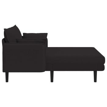 Große Chaiselongue Schwarz Bouclé