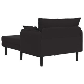 Große Chaiselongue Schwarz Bouclé