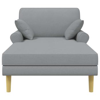 Chaiselongue Hellgrau Stoff