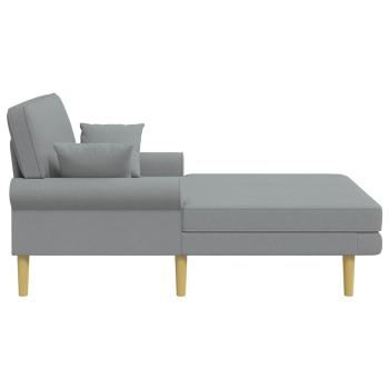Chaiselongue Hellgrau Stoff