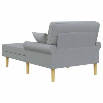 Chaiselongue Hellgrau Stoff