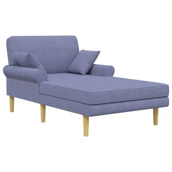 ARDEBO.de - Chaiselongue Jeans blau Stoff