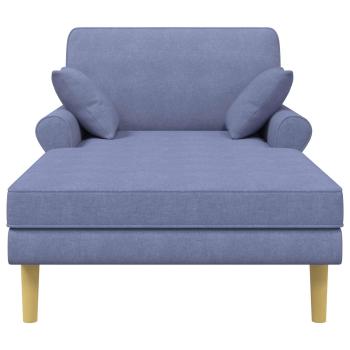 Chaiselongue Jeans blau Stoff