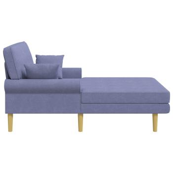 Chaiselongue Jeans blau Stoff