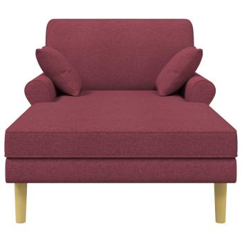 Chaiselongue Weinrot Stoff