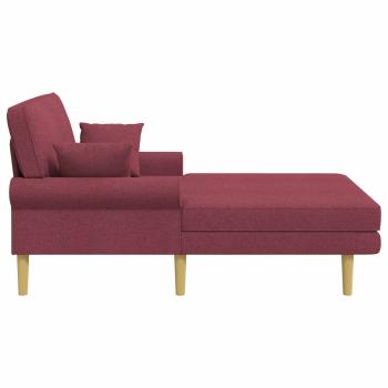 Chaiselongue Weinrot Stoff