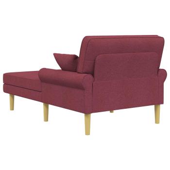 Chaiselongue Weinrot Stoff
