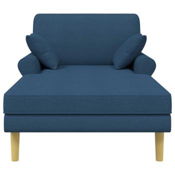 Chaiselongue Blau Stoff