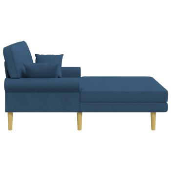 Chaiselongue Blau Stoff
