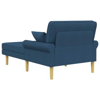Chaiselongue Blau Stoff