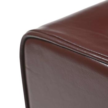 Bank 110 x 30 x 45 cm Echtes Leder Dunkelbraun