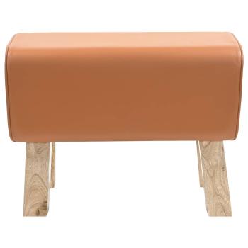 Bank 60 x 30 x 45 cm Echtes Leder Braun