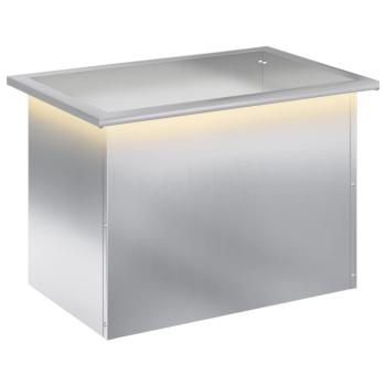 Garten-Pflanzkübel mit LED Silber 40 × 60 × 40 cm