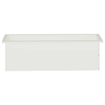 Garten-Pflanzkübel mit LED 2 stk. Weiß 30 × 100 × 30 cm Stahl