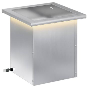 Garten-Pflanzkübel mit LED Silber 30 x 30 x 30 cm