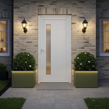 Garten-Pflanzkübel mit LED 2 stk. Olivgrün 40 × 60 × 40 cm