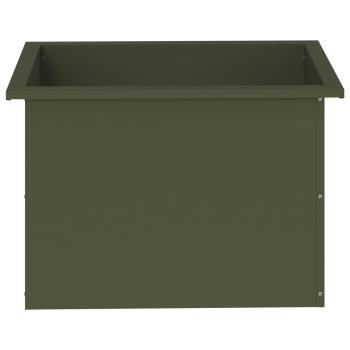 Garten-Pflanzkübel mit LED 2 stk. Olivgrün 40 × 60 × 40 cm