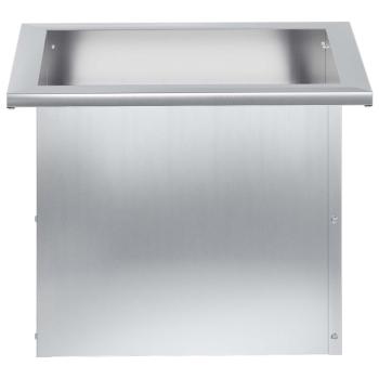 Garten-Pflanzkübel mit LED 2 stk. Silber 30 × 40 × 30 cm