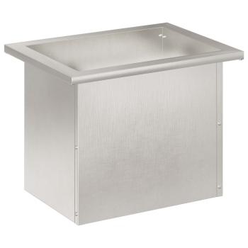 Garten-Pflanzkübel mit LED Silber 30 × 40 × 30 cm Edelstahl