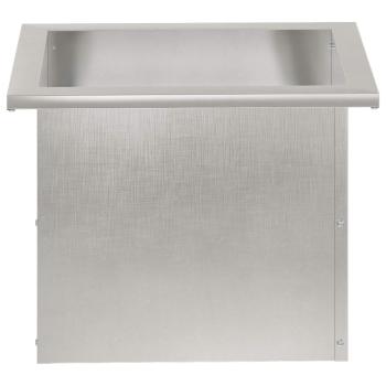 Garten-Pflanzkübel mit LED Silber 30 × 40 × 30 cm Edelstahl