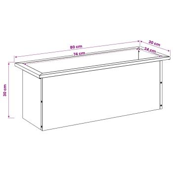 Garten-Pflanzkübel mit LED 2 stk. Silber 30 x 80 x 30 cm